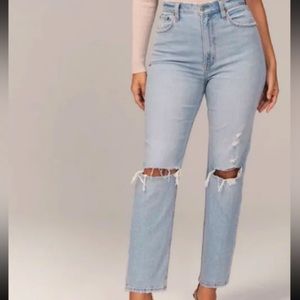 abercrombie ankle straight ultra high rise